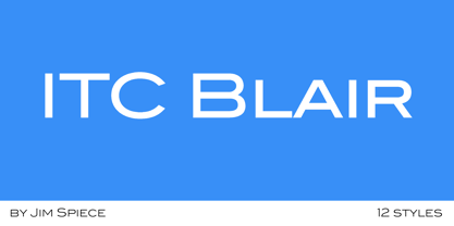 ITC Blair Font Poster 1